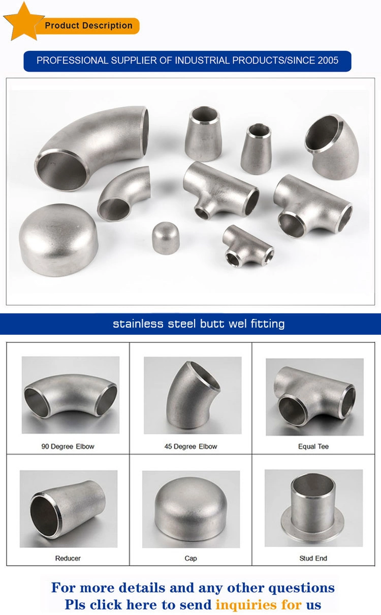 Buttweld Titanium Pipe Fittings Tees Stub Ends Reducers Tees Pipe Fittings